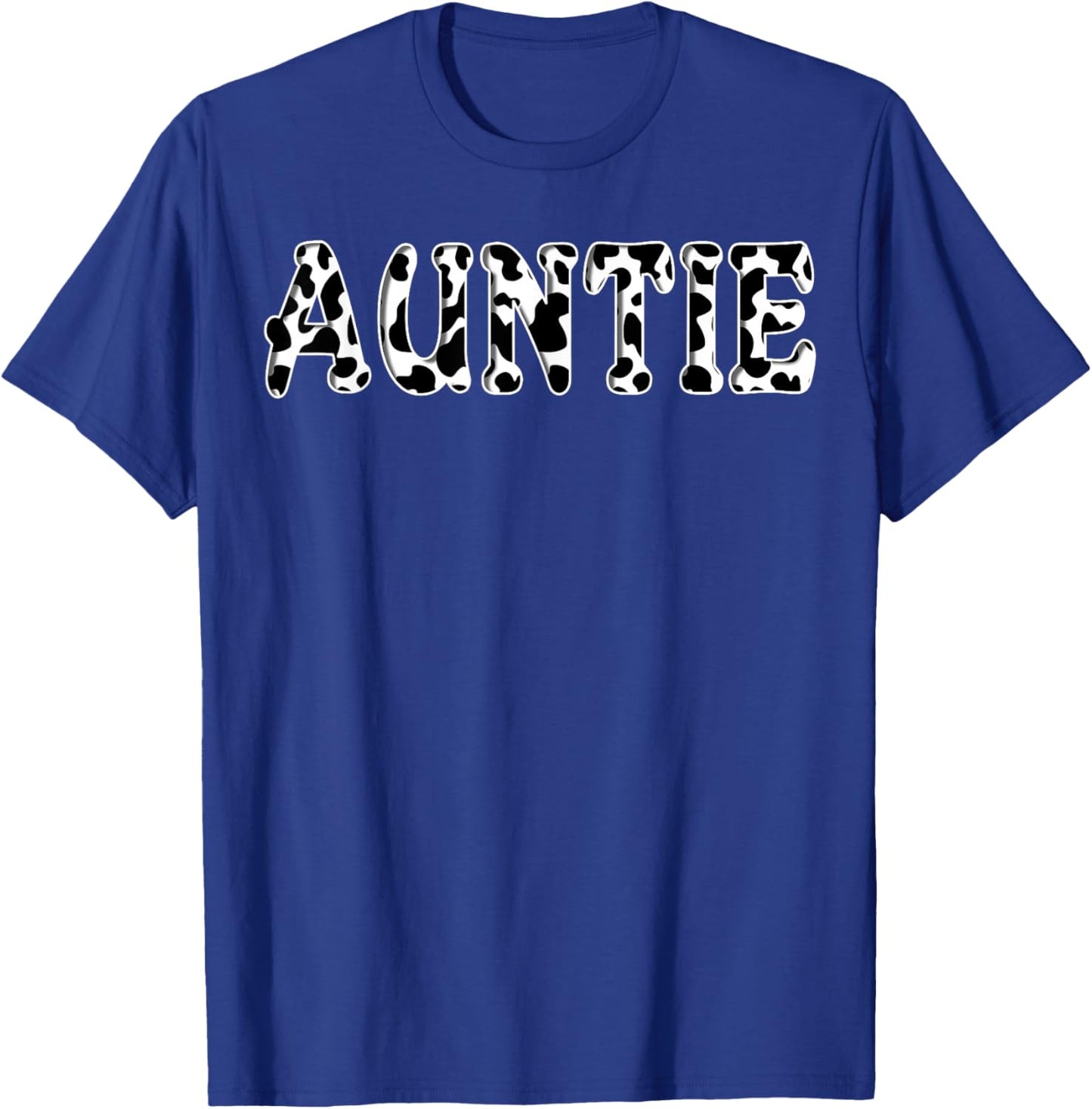 Cow Auntie Birthday Family Matching Girl Boy Farm Birthday T-Shirt - T-Shirt | Royal