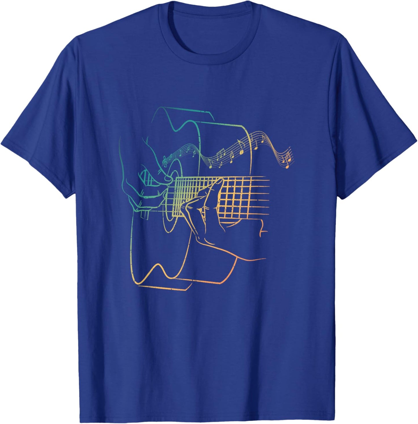 Cool Acoustic Guitar Women Acoustic Guitar Player T-Shirt - T-Shirt | Royal