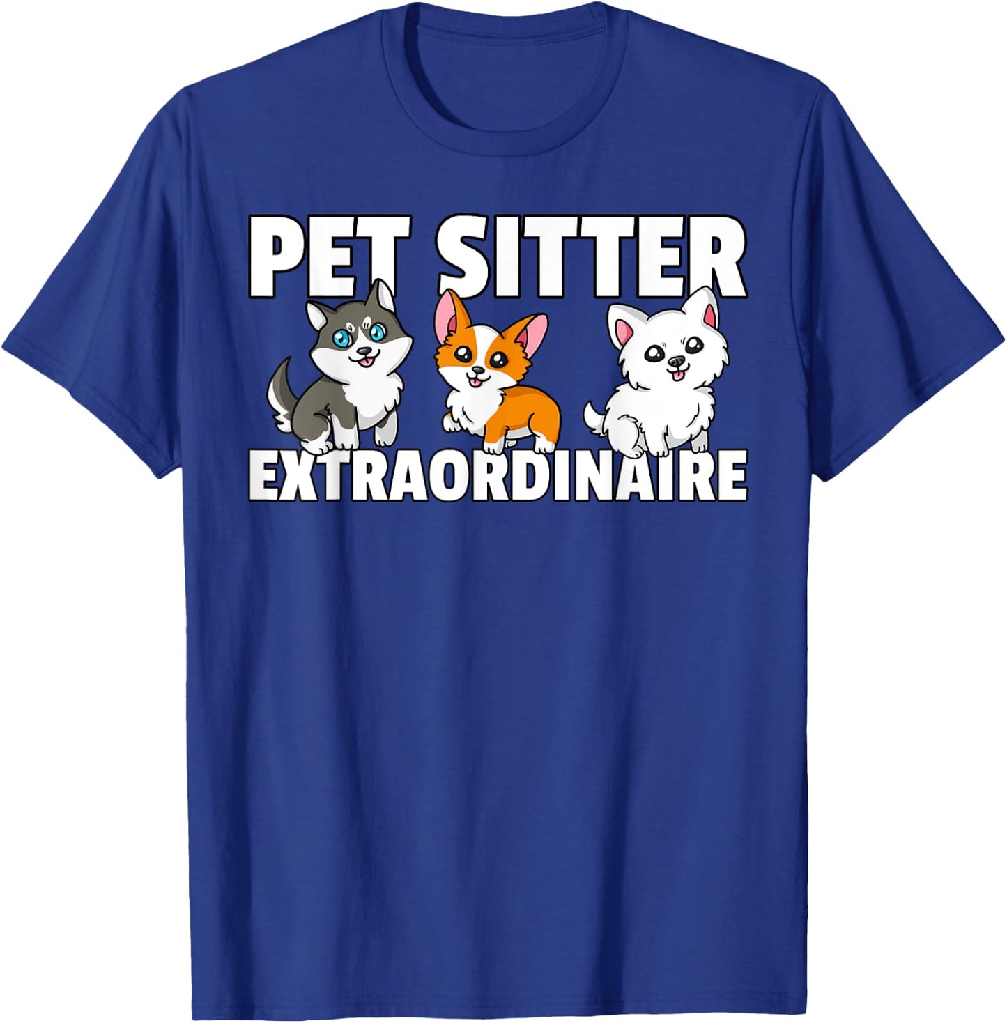 Dog Walking Gift Dog Walker Pet Sitter T-Shirt - T-Shirt | Royal