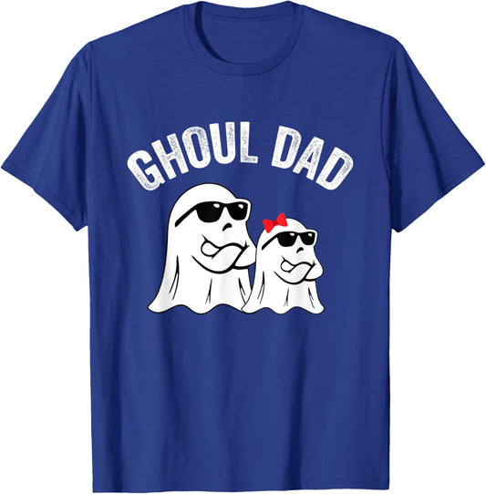 Ghoul Dad Funny Halloween Daddy Ghost Vintage T-Shirt - T-Shirt | Royal
