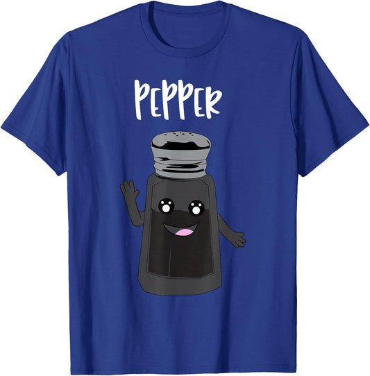 Funny Salt and Pepper Duo Valentines Halloween Easy Costume T-Shirt - T-Shirt | Royal