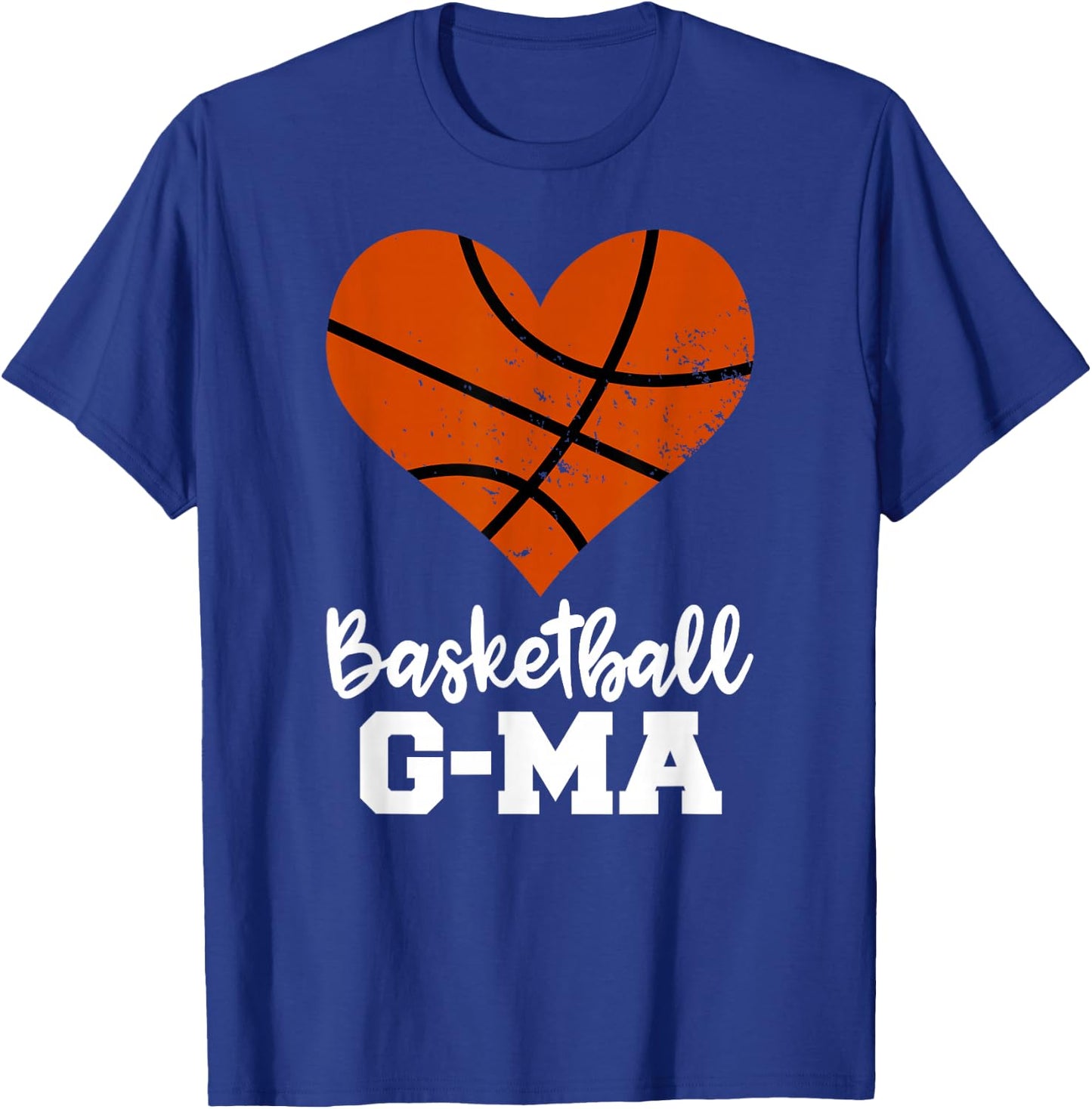 Basketball G-Ma Funny Basketball Heart Grandma GeeMa T-Shirt - T-Shirt | Royal