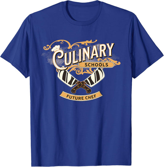 Funny Culinary School Design, Future Chef Student Gifts T-Shirt - T-Shirt | Royal