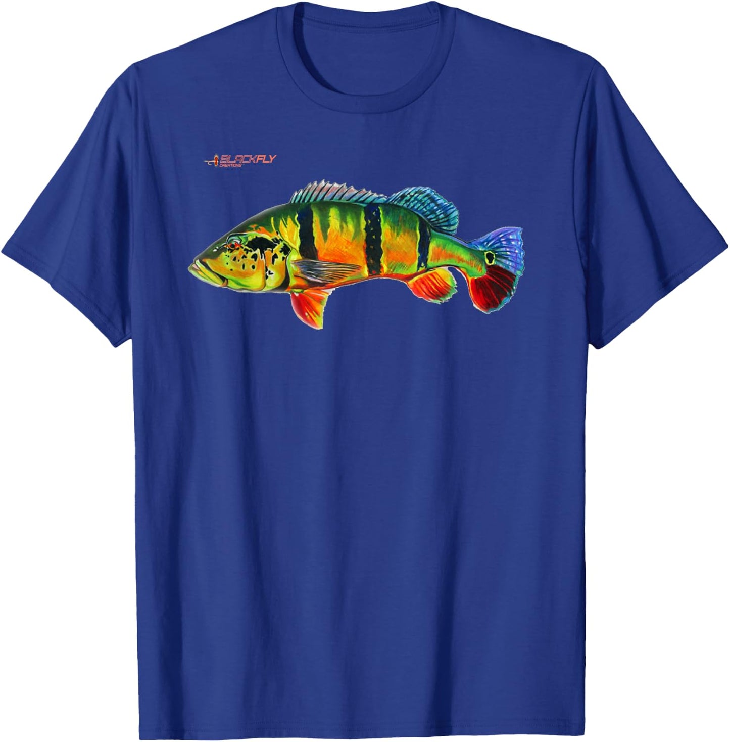 Peacock Bass Fishing Fish Shirts & by Black Fly T-Shirt - T-Shirt | Royal