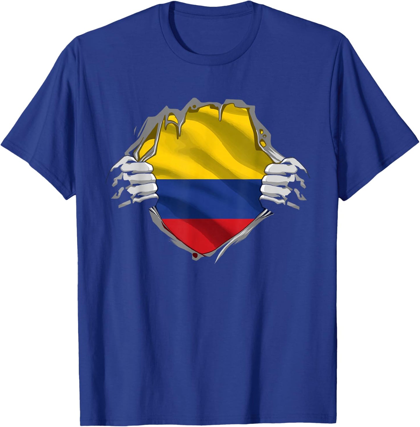 Colombia Shirt Colombian Flag Proud Colombia Country Roots T-Shirt - T-Shirt | Royal