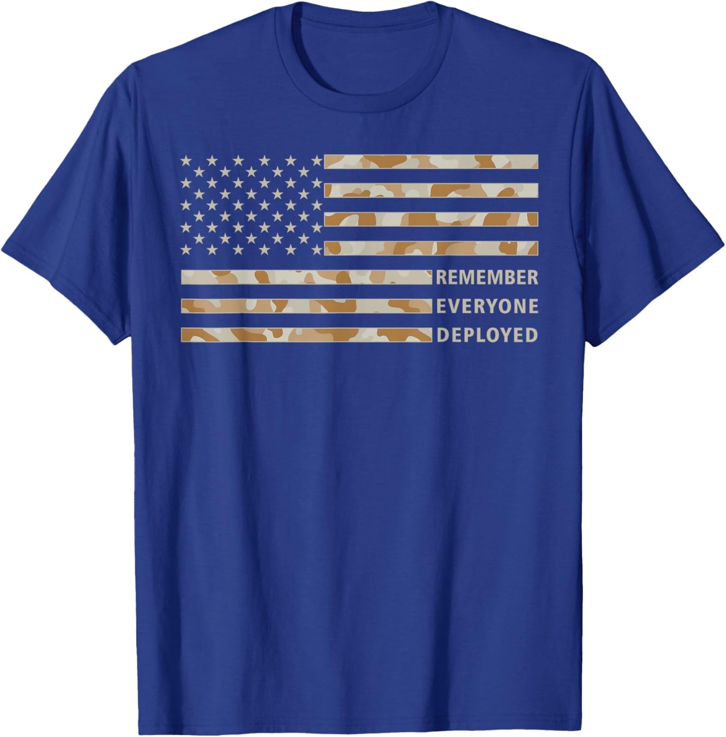 RED Friday Remember Everyone Deployed Military Camo Flag Tan T-Shirt - T-Shirt | Royal