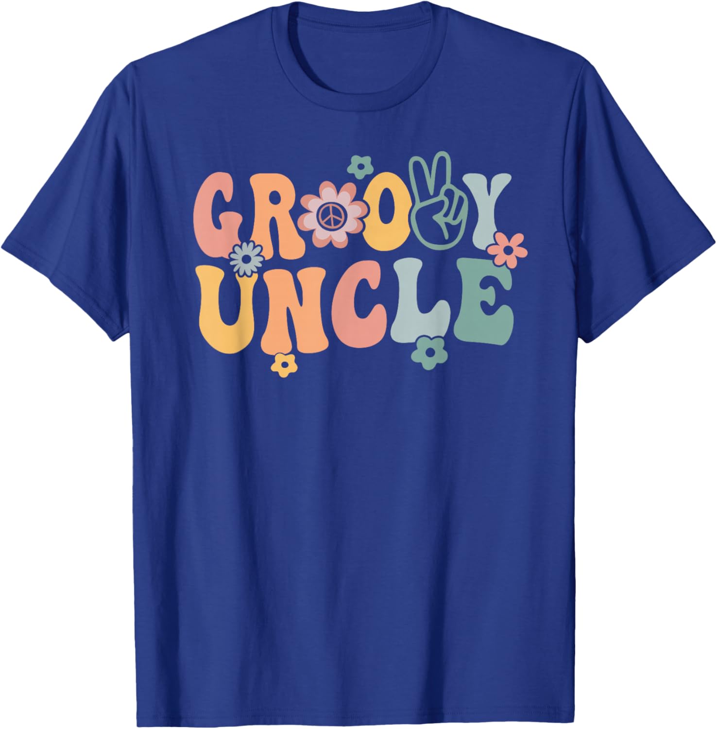 Groovy Uncle Retro Tio Matching Family 1st Birthday Party T-Shirt - T-Shirt | Royal