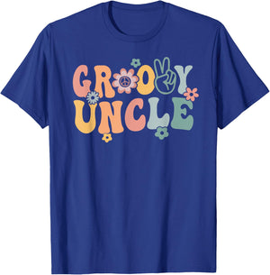 Groovy Uncle Retro Tio Matching Family 1st Birthday Party T-Shirt - T-Shirt | Royal
