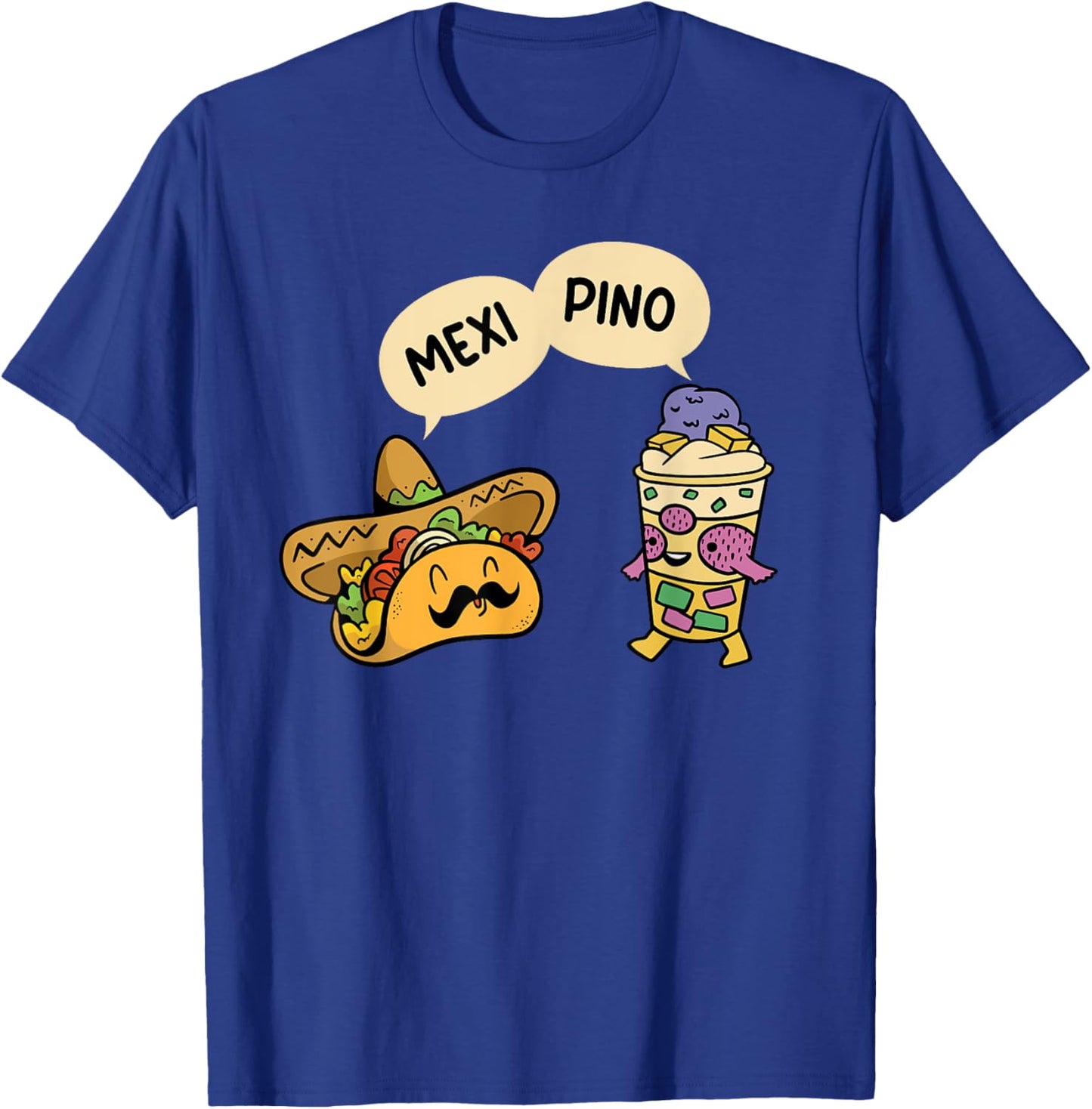 Mexipino - Funny Hallo Halo Tacos Lover Mexican Filipino T-Shirt - T-Shirt | Royal