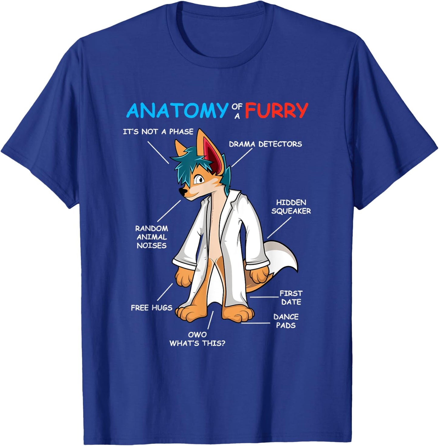 Fur Owner's Anatomy T-Shirt - T-Shirt | Royal