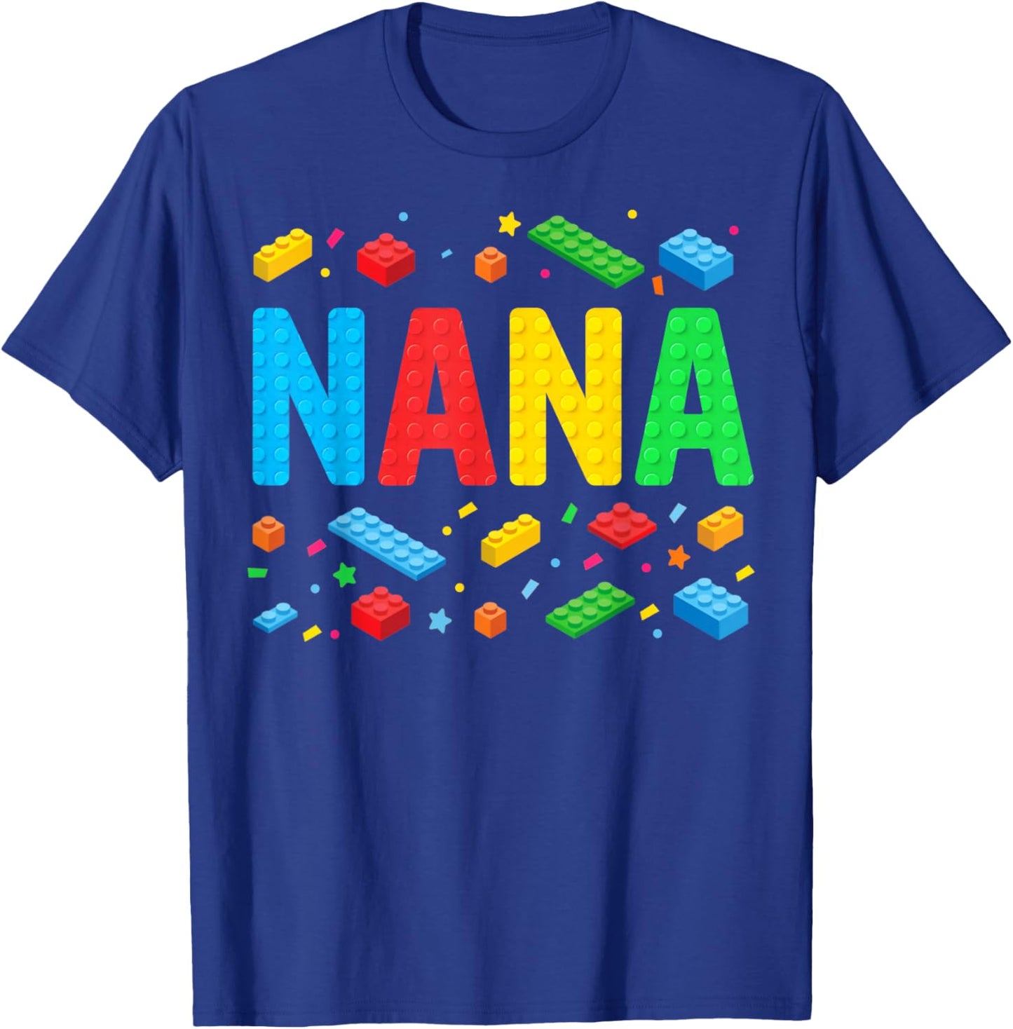 Nana Master Builder Building Bricks Blocks Family Grandma T-Shirt - T-Shirt | Royal