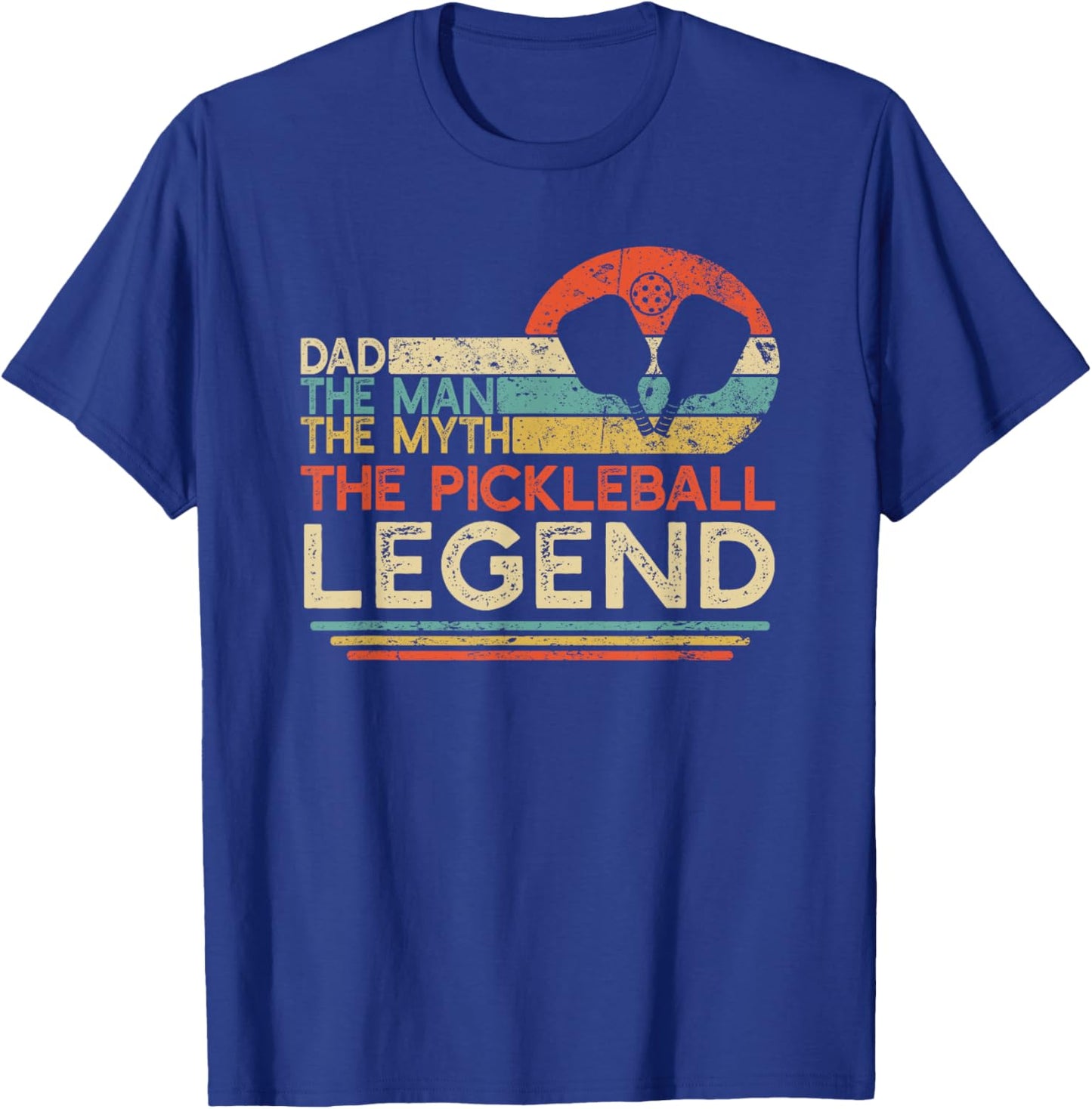 Vintage Pickleball Dad The Man The Myth The Legend T-Shirt - T-Shirt | Royal