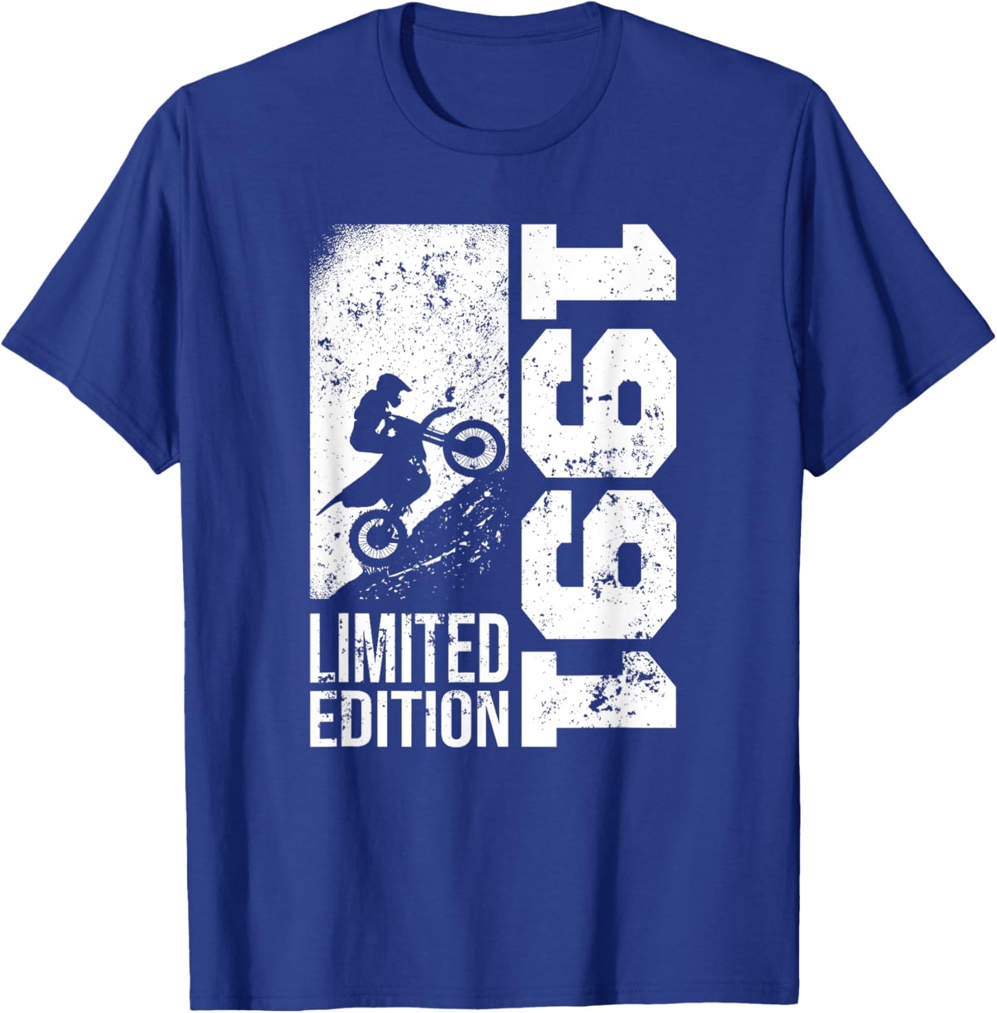 Motorcycle Vintage 1991 Birthday Dirtbike Pitbike Motocross T-Shirt - T-Shirt | Royal