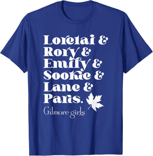 Gilmore Girls Name List T-Shirt - T-Shirt | Royal