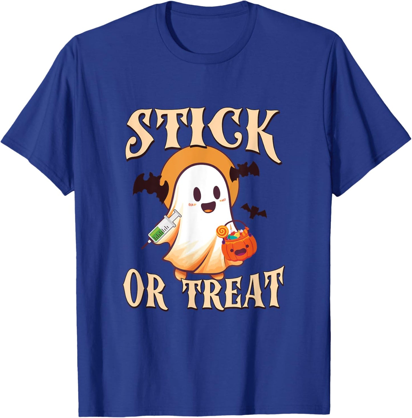 Halloween Nurse Fall Phlebotomy Tech Phlebotomist CRNA ER T-Shirt - T-Shirt | Royal