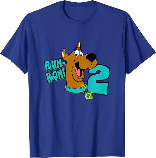 Scooby-Doo 2nd Birthday Ruh-Roh! I'm 2! T-Shirt - T-Shirt | Royal