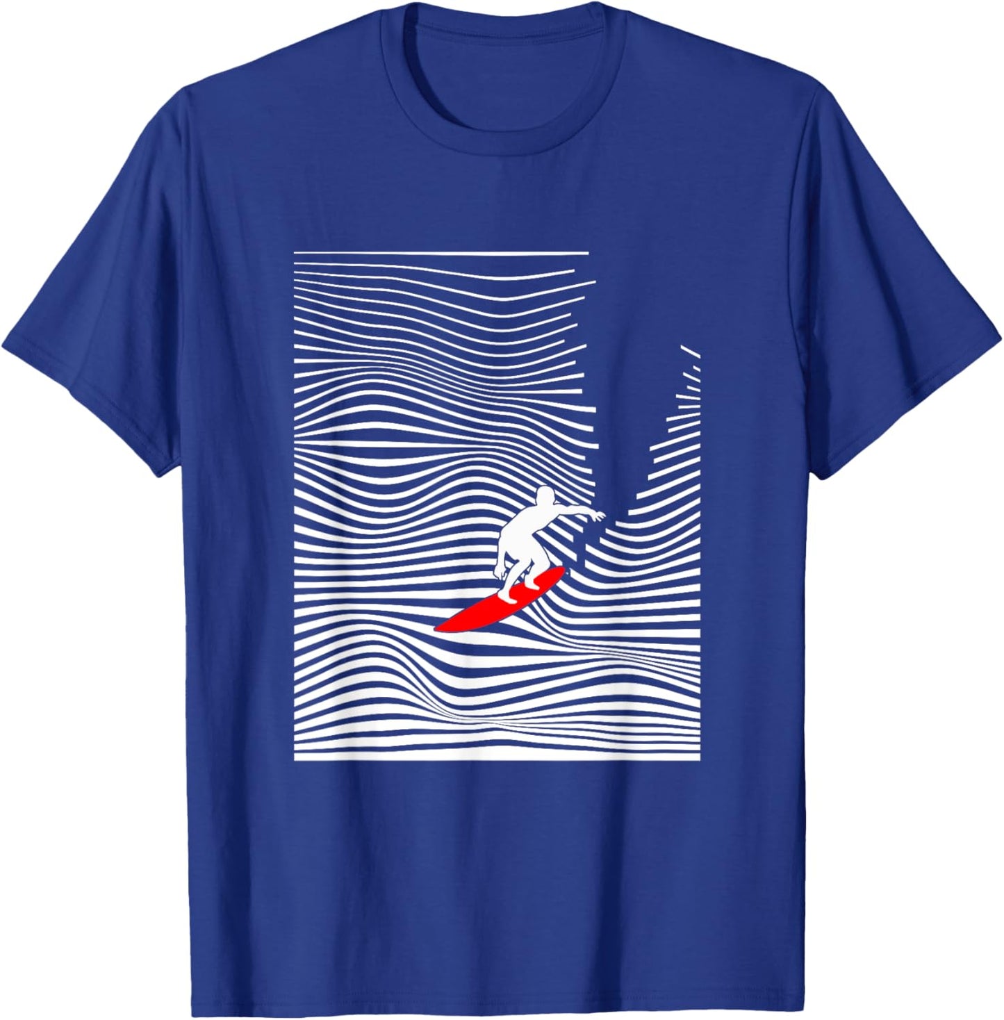 Surf minimal, surf design, minimal waves. Abstract Surf T-Shirt - T-Shirt | Royal