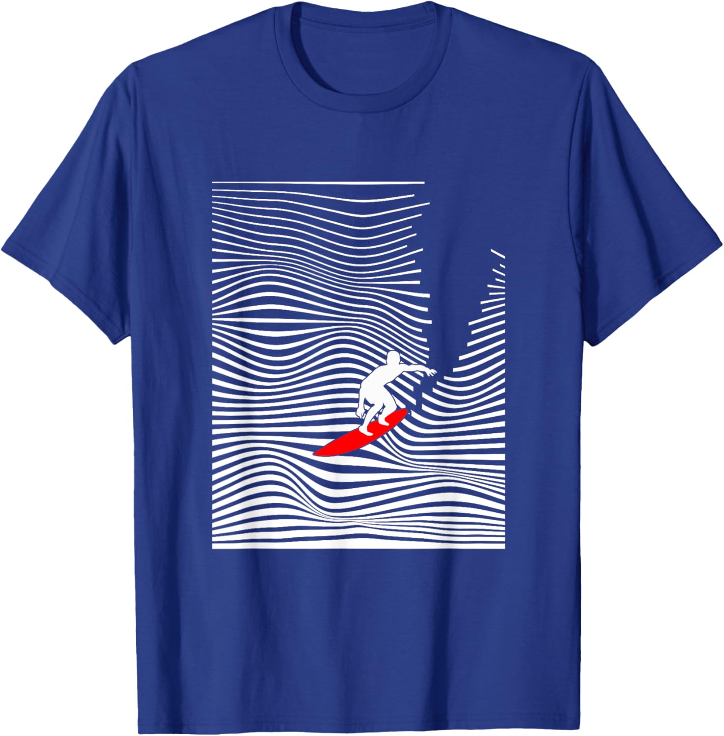 Surf minimal, surf design, minimal waves. Abstract Surf T-Shirt - T-Shirt | Royal