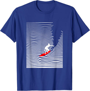 Surf minimal, surf design, minimal waves. Abstract Surf T-Shirt - T-Shirt | Royal