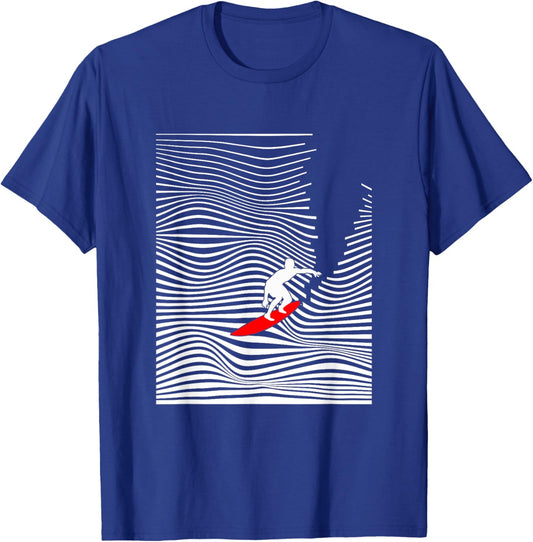 Surf minimal, surf design, minimal waves. Abstract Surf T-Shirt - T-Shirt | Royal