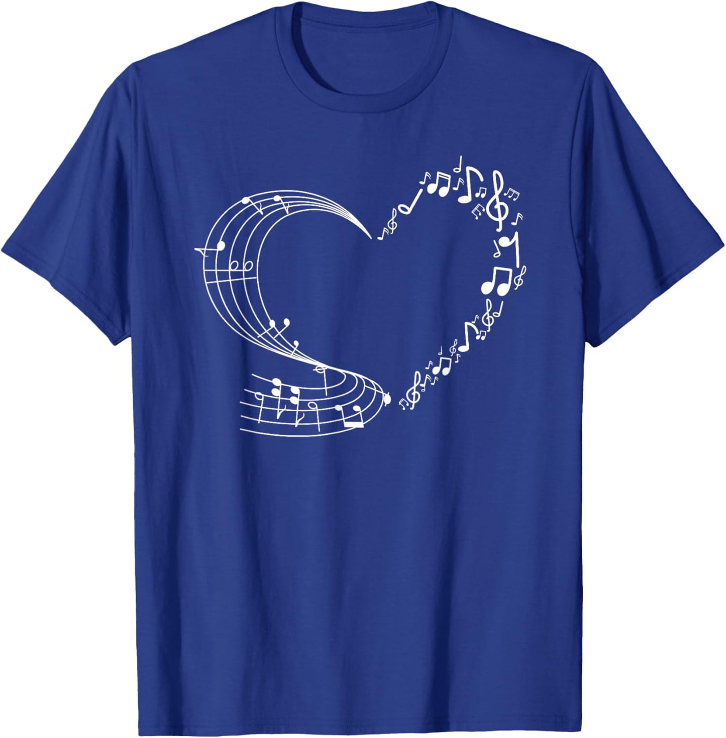 Cute Heart Music Note Women Girls Musicians T-Shirt - T-Shirt | Royal