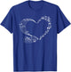 Cute Heart Music Note Women Girls Musicians T-Shirt - T-Shirt | Royal
