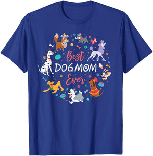Disney Pet Parent Mother’s Day Disney Dogs Best Dog Mom Ever T-Shirt - T-Shirt | Royal
