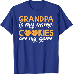 Grandpa is my name Cookies are my game Cookie Grandpa T-Shirt - T-Shirt | Royal