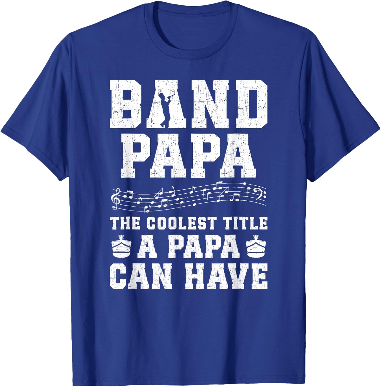 Band Papa Coolest Title Marching Band Papa Grandpa T-Shirt - T-Shirt | Royal