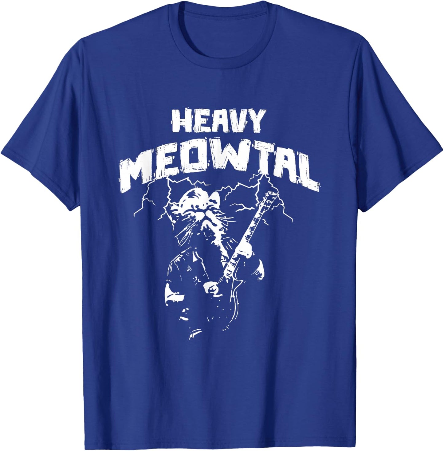 Heavy Meowtal - Cat Lover Gifts - Heavy Metal Music Gift T-Shirt - T-Shirt | Royal