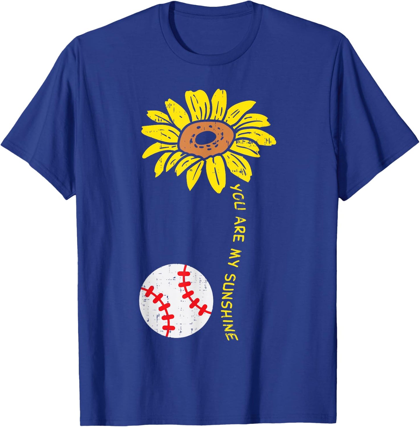 Sunflower Sunshine Baseball Softball Sports Men Women Kids T-Shirt - T-Shirt | Royal