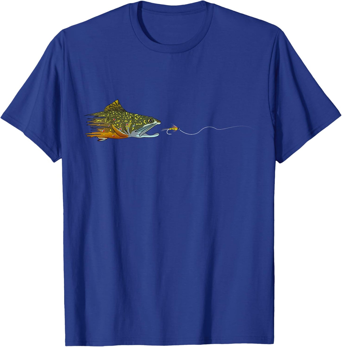 Fly Fishing Brook Trout Dry Fly Tying Fisherman Small T-Shirt - T-Shirt | Royal