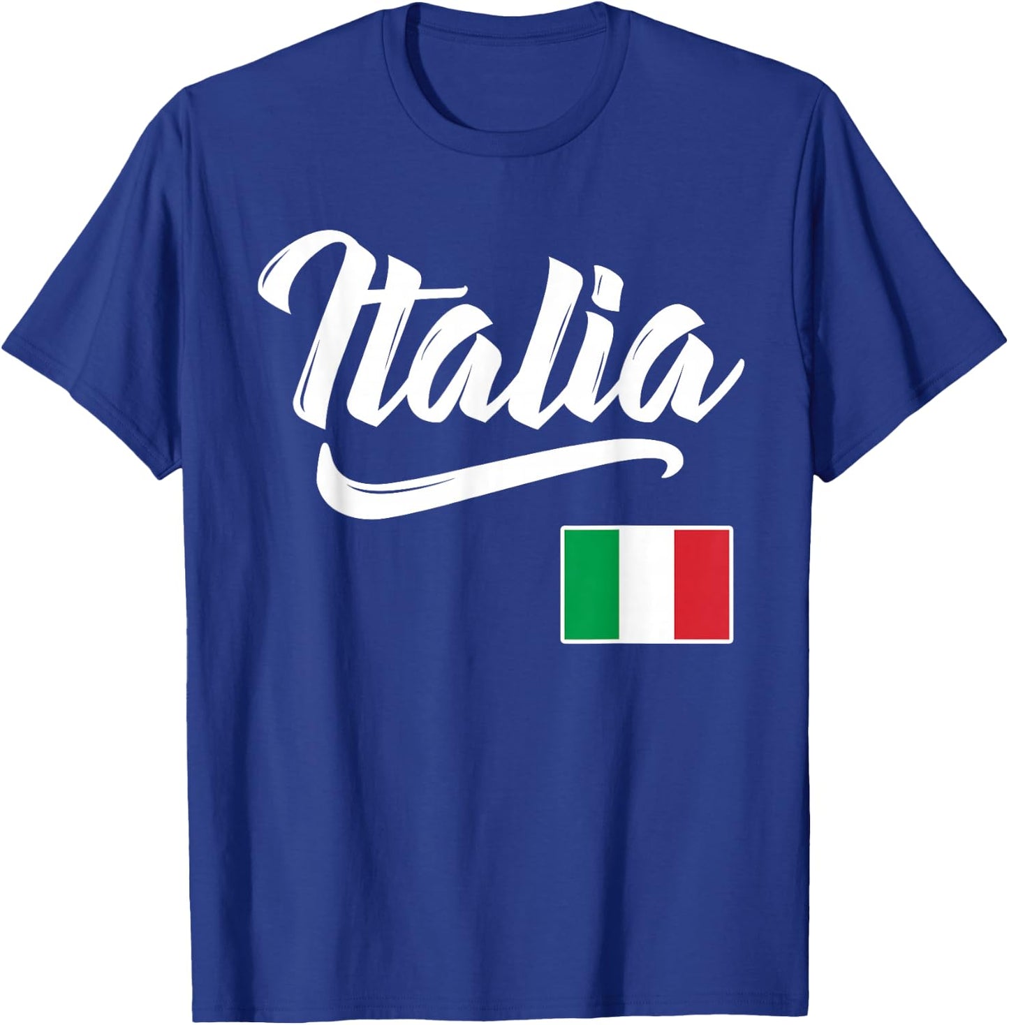 Italia Italian Flag Italy Italiano Heritage Men Women Kids T-Shirt - T-Shirt | Royal