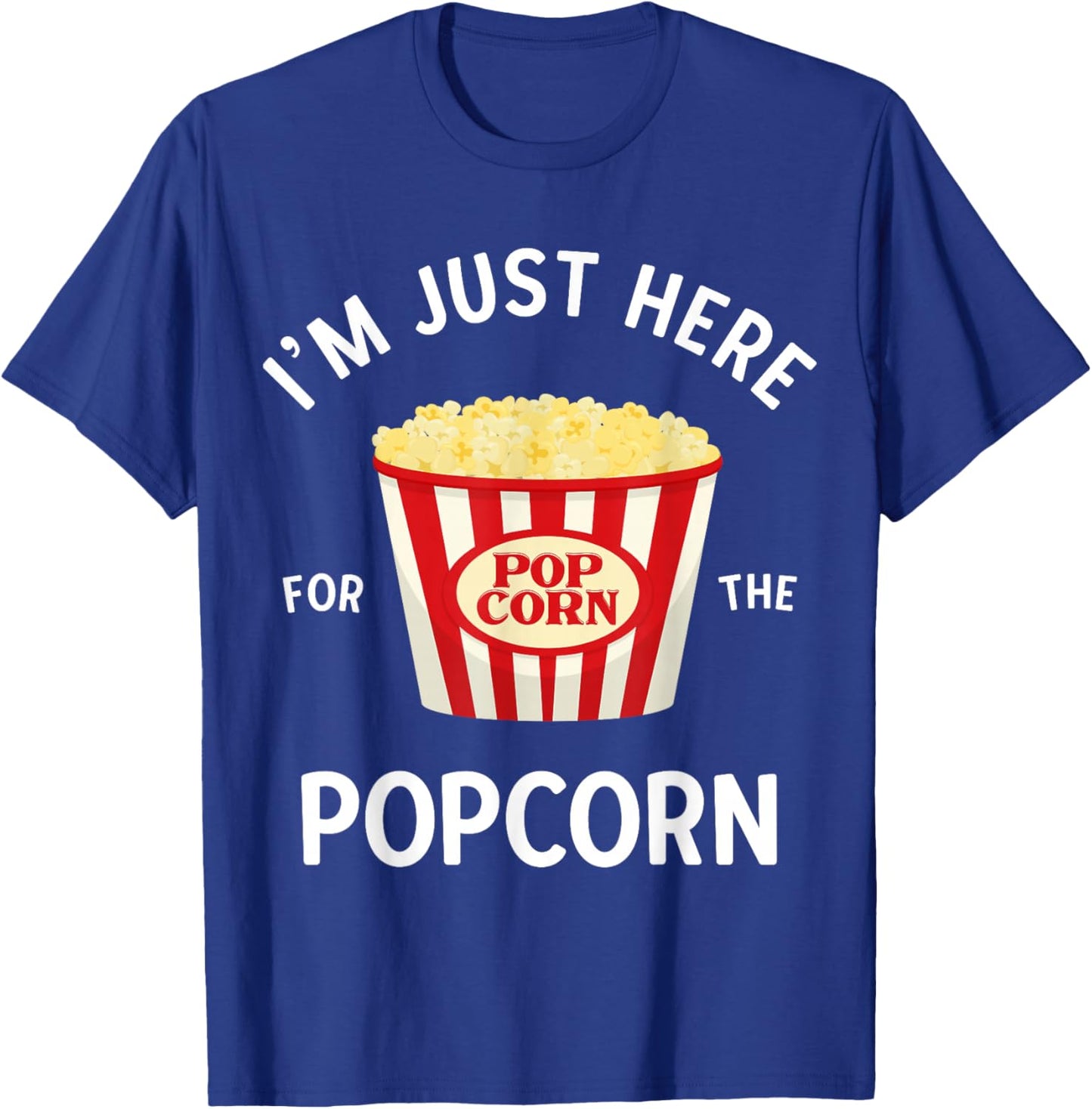 Funny Popcorn Lover Gifts Cinema Movie Snack Lover Men Kid T-Shirt - T-Shirt | Royal