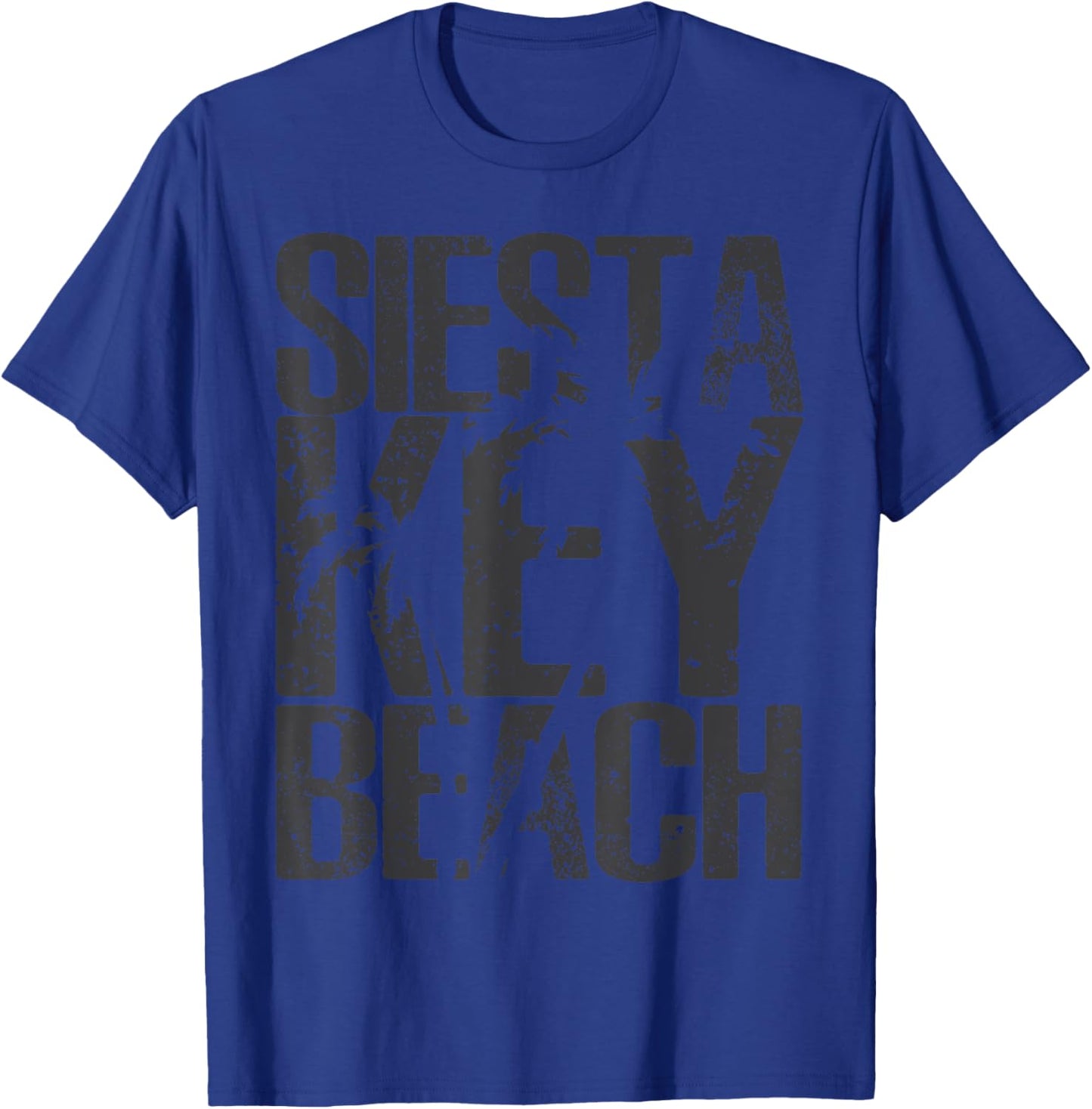 Siesta Key Souvenir or Group Vacation Gift big bold letters T-Shirt - T-Shirt | Royal