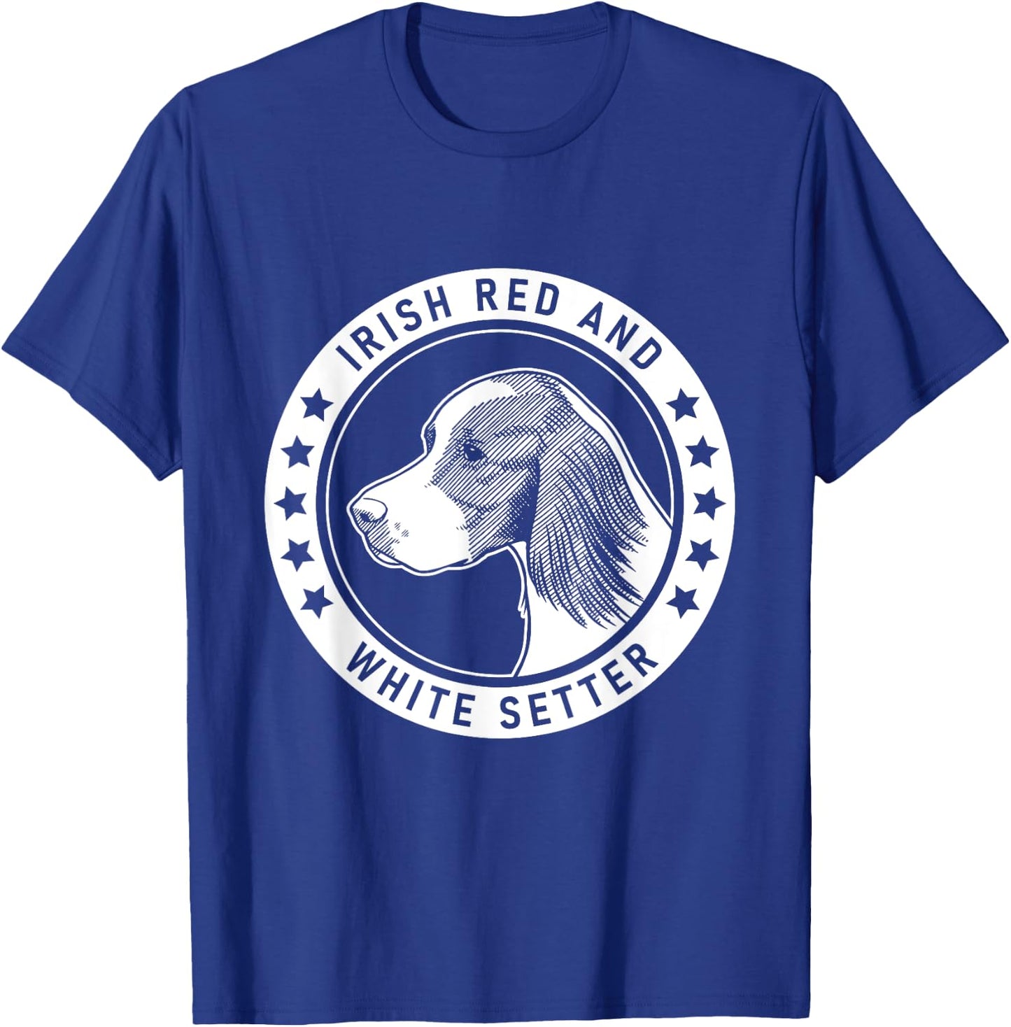 Irish Red and White Setter Fan design T-Shirt - T-Shirt | Royal