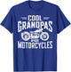 Cool Grandpas Ride Motorcycles Funny Grandpa Biker Father T-Shirt - T-Shirt | Royal