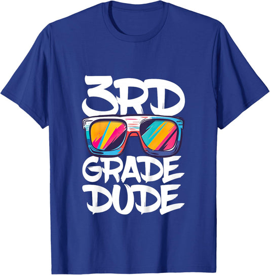 3rd Grade Dude Shirt Back To School Third Grade Boy Girl T-Shirt - T-Shirt | Royal