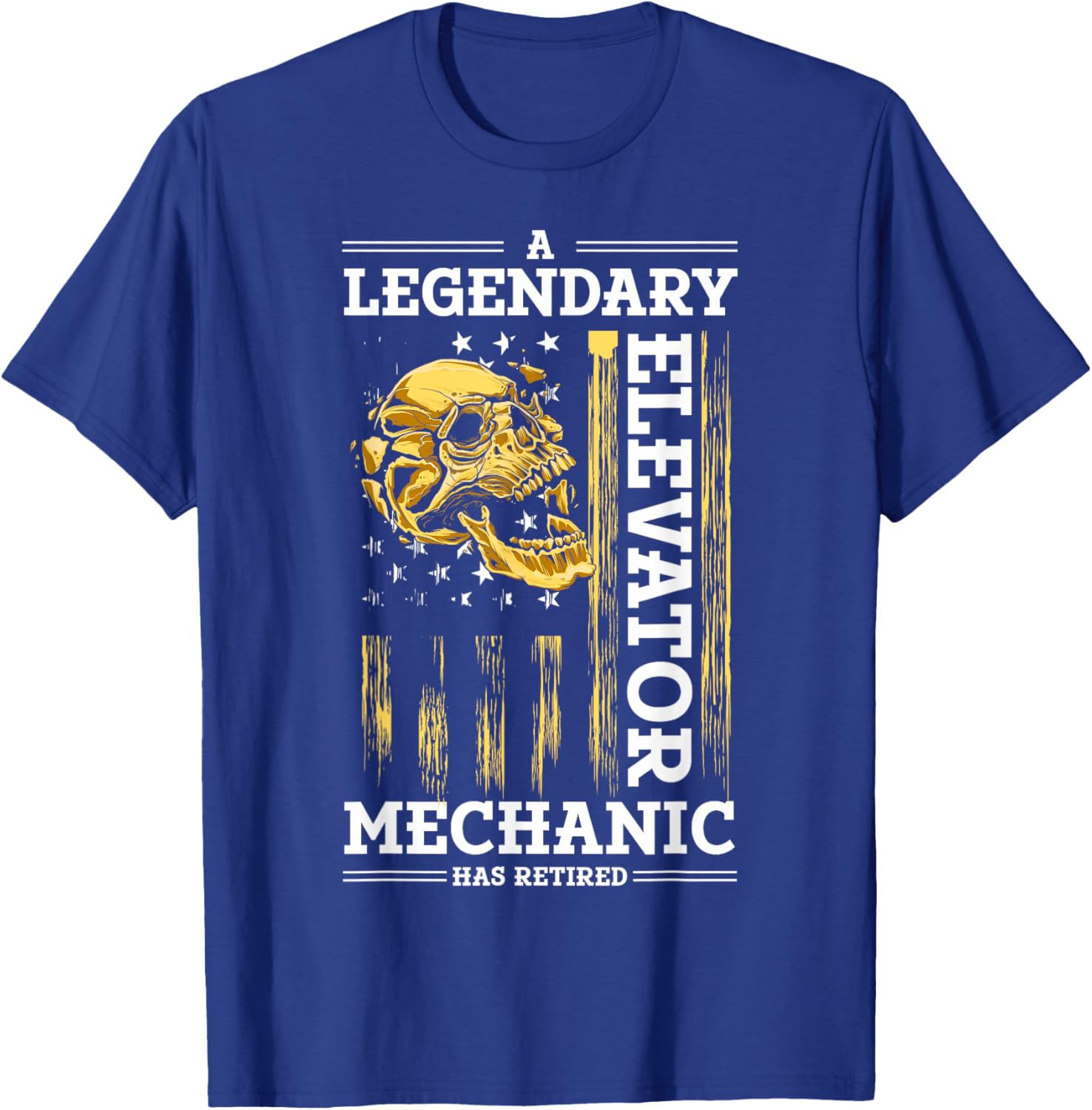 Retirement Elevator Technician Retired Elevator Mechanic T-Shirt - T-Shirt | Royal