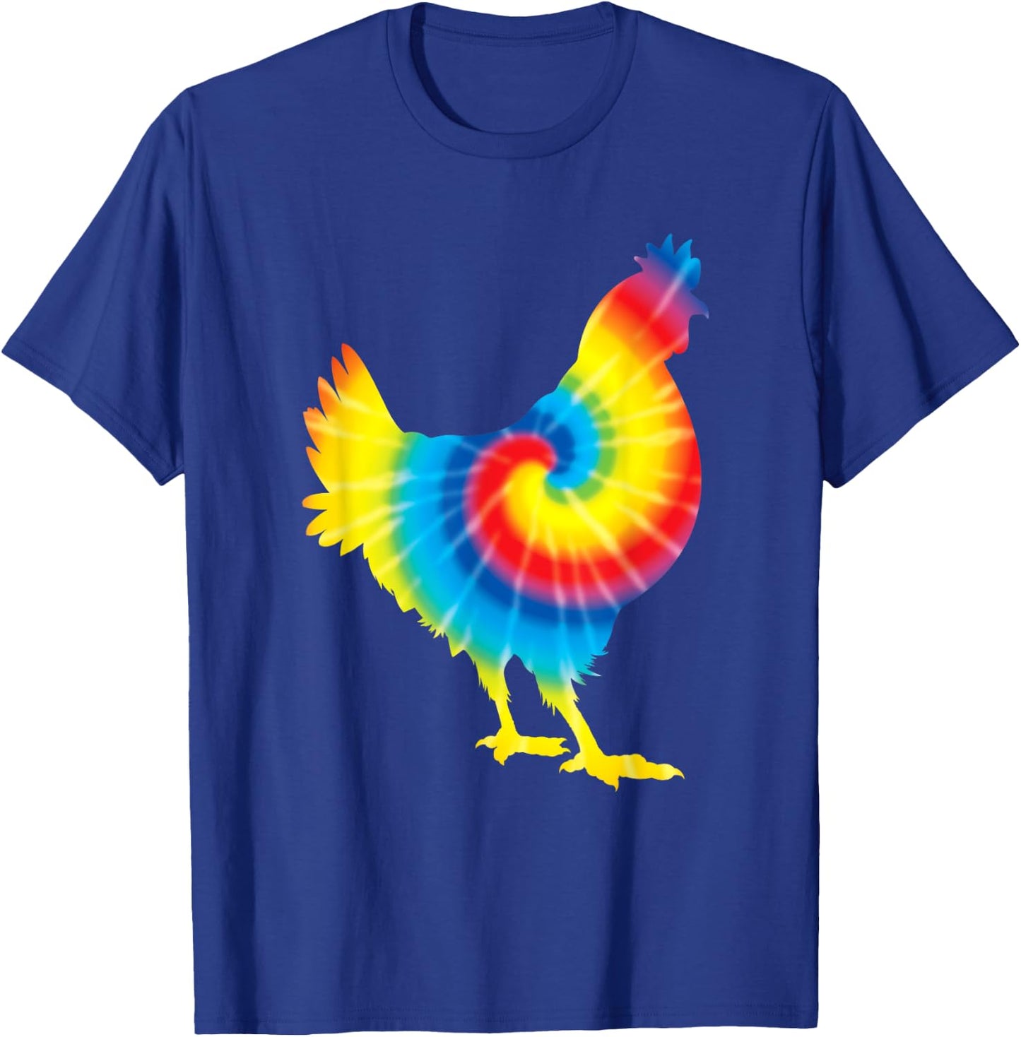 Tie Dye Chicken Rainbow Print Hen Fowl Hippie Peace Gift T-Shirt - T-Shirt | Royal