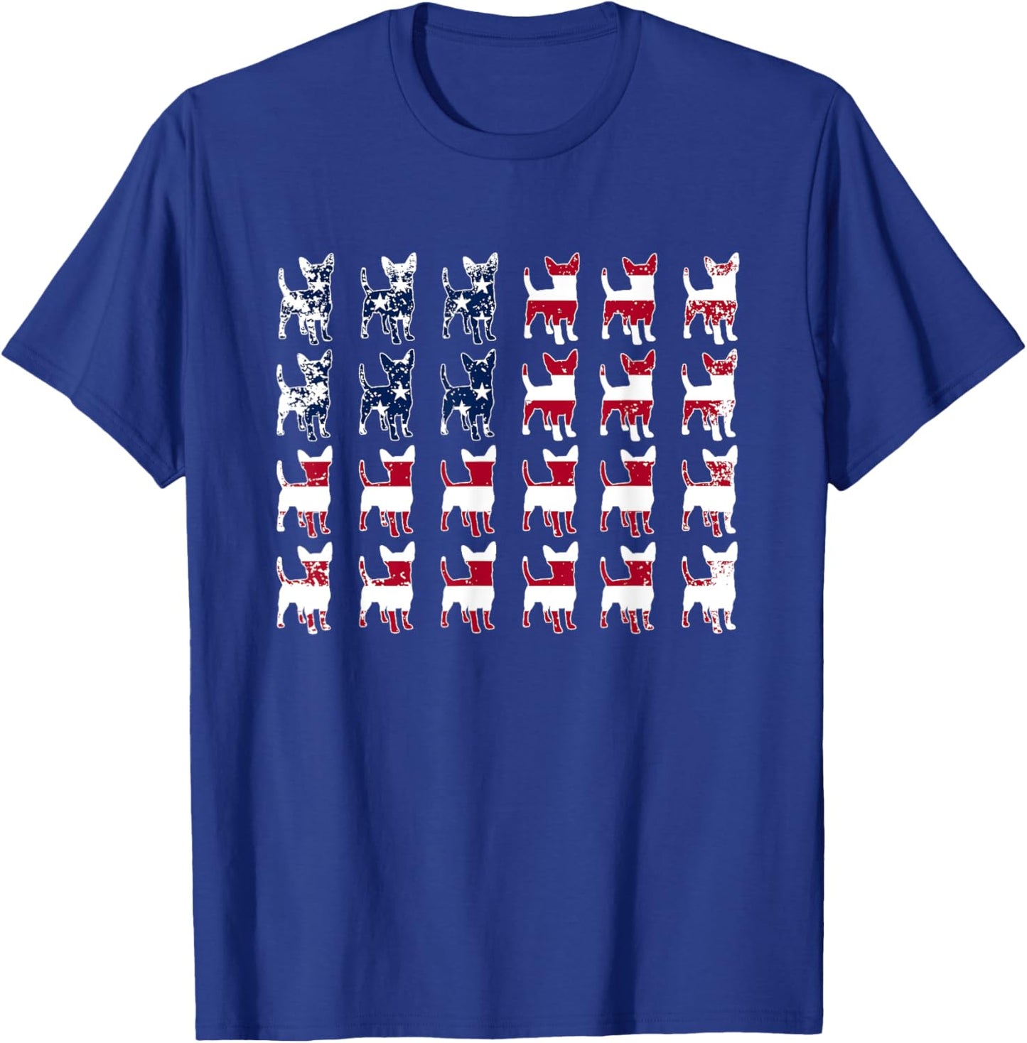 USA American Flag Chihuahua Lovers Fourth of July Patriotic T-Shirt - T-Shirt | Royal