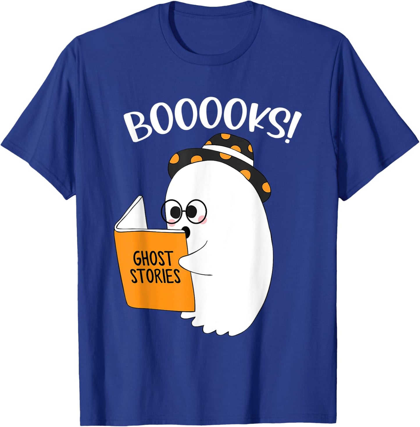 Booooks Funny Ghost Reading Books Halloween Teacher gift Women T-Shirt - T-Shirt | Royal