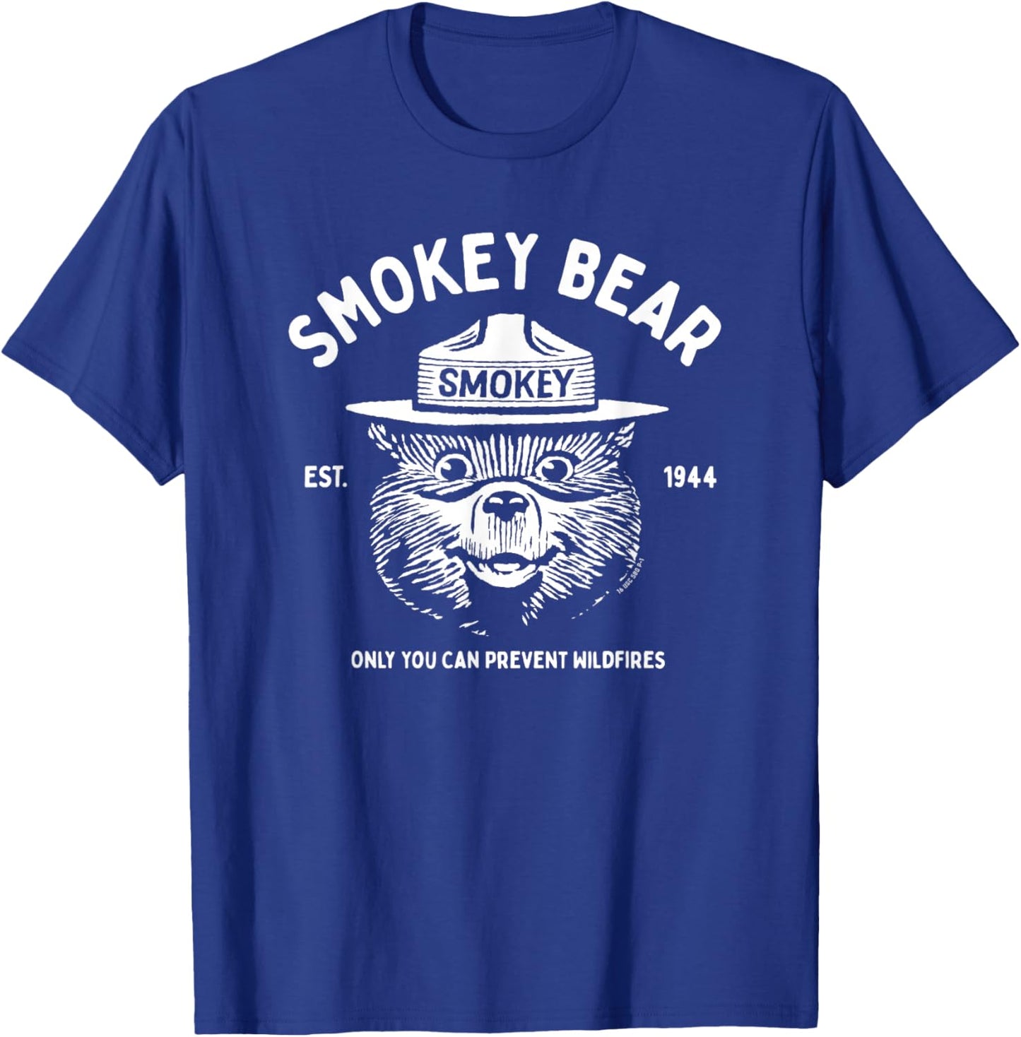 Vintage Smokey Bear Logo Only You Can Prevent Wildfires T-Shirt - T-Shirt | Royal