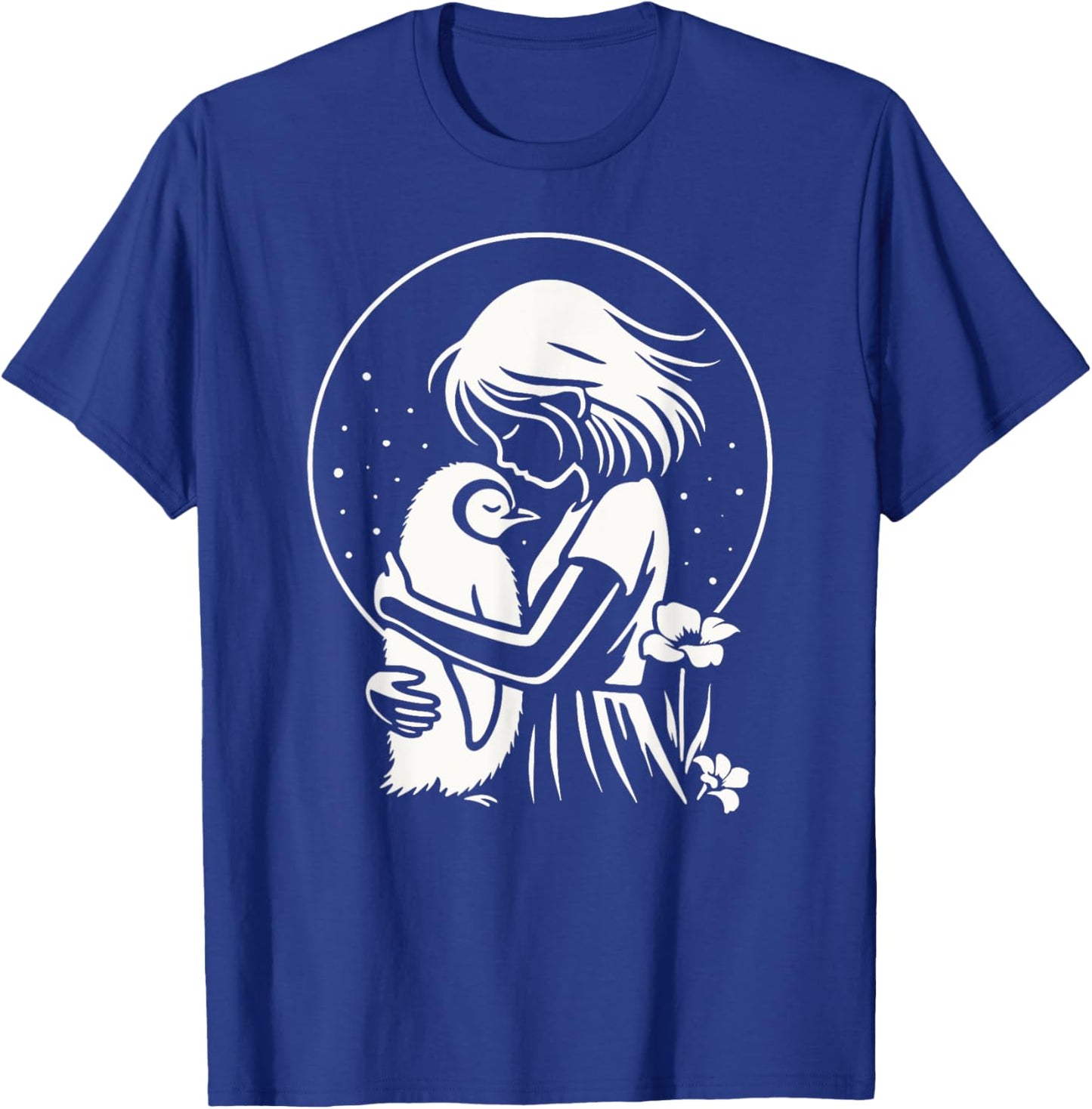 Penguin Shirt Woman Girl Child Silhouette Penguin , Black, S T-Shirt - T-Shirt | Royal