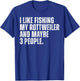 Rottweiler Owner Fishing Lover Funny Rottie Dog Dad T-Shirt - T-Shirt | Royal