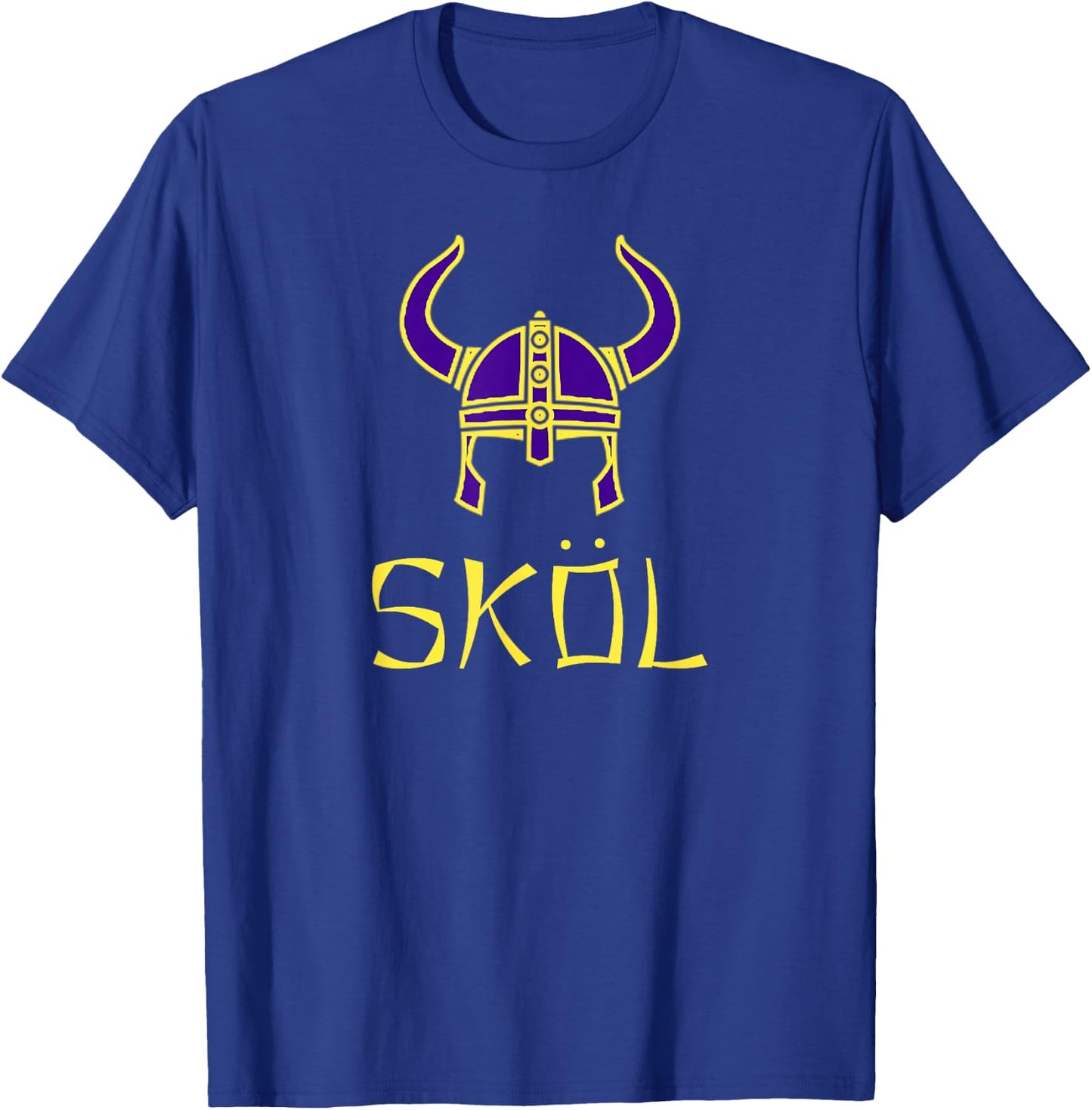 Skol Nordic Scandinavian Warrior Viking Helmet T-Shirt - T-Shirt | Royal