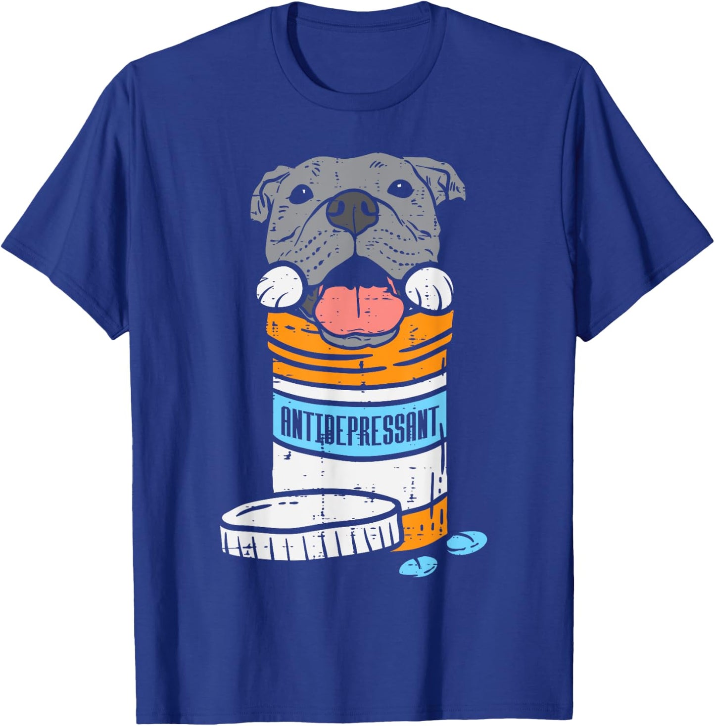 Antidepressant Pitbull Funny Pitties Dog Lover Owner Gift Men Women Girls Kids T-Shirt - T-Shirt | Royal