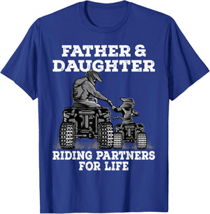 Quad Bike - Father and Daughter Riding Partners ATV Girl T-Shirt - T-Shirt | Royal