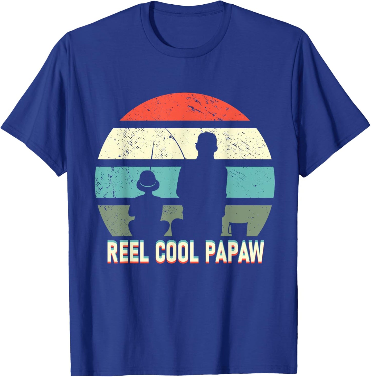 reel cool Papaw fisherman grandpa father's day Fishing gifts T-Shirt - T-Shirt | Royal