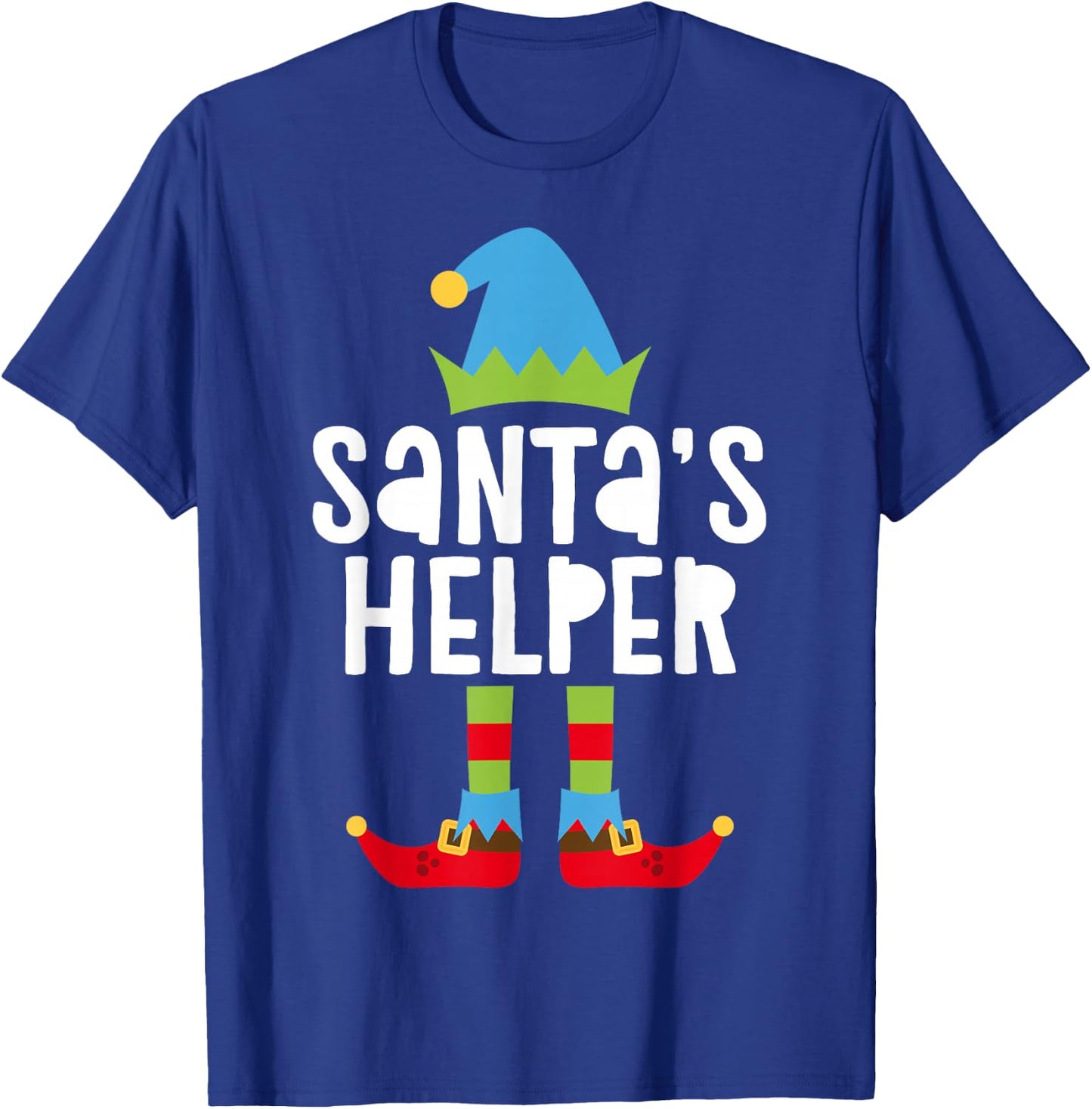 Santa's Helper Shirt Men Boy Matching Christmas Elf T-Shirt - T-Shirt | Royal